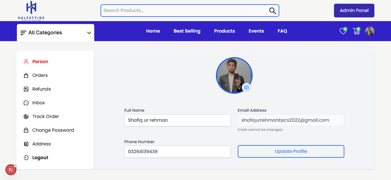 Customer Dashboard