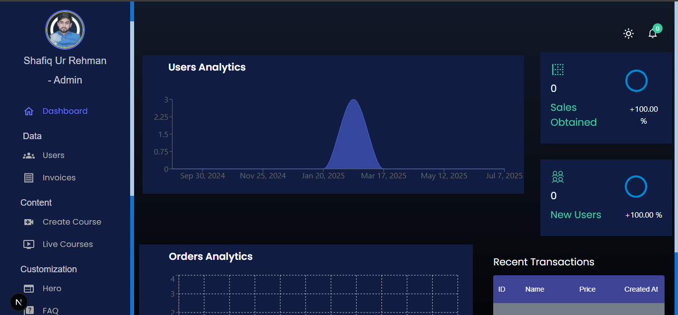 Admin Dashboard